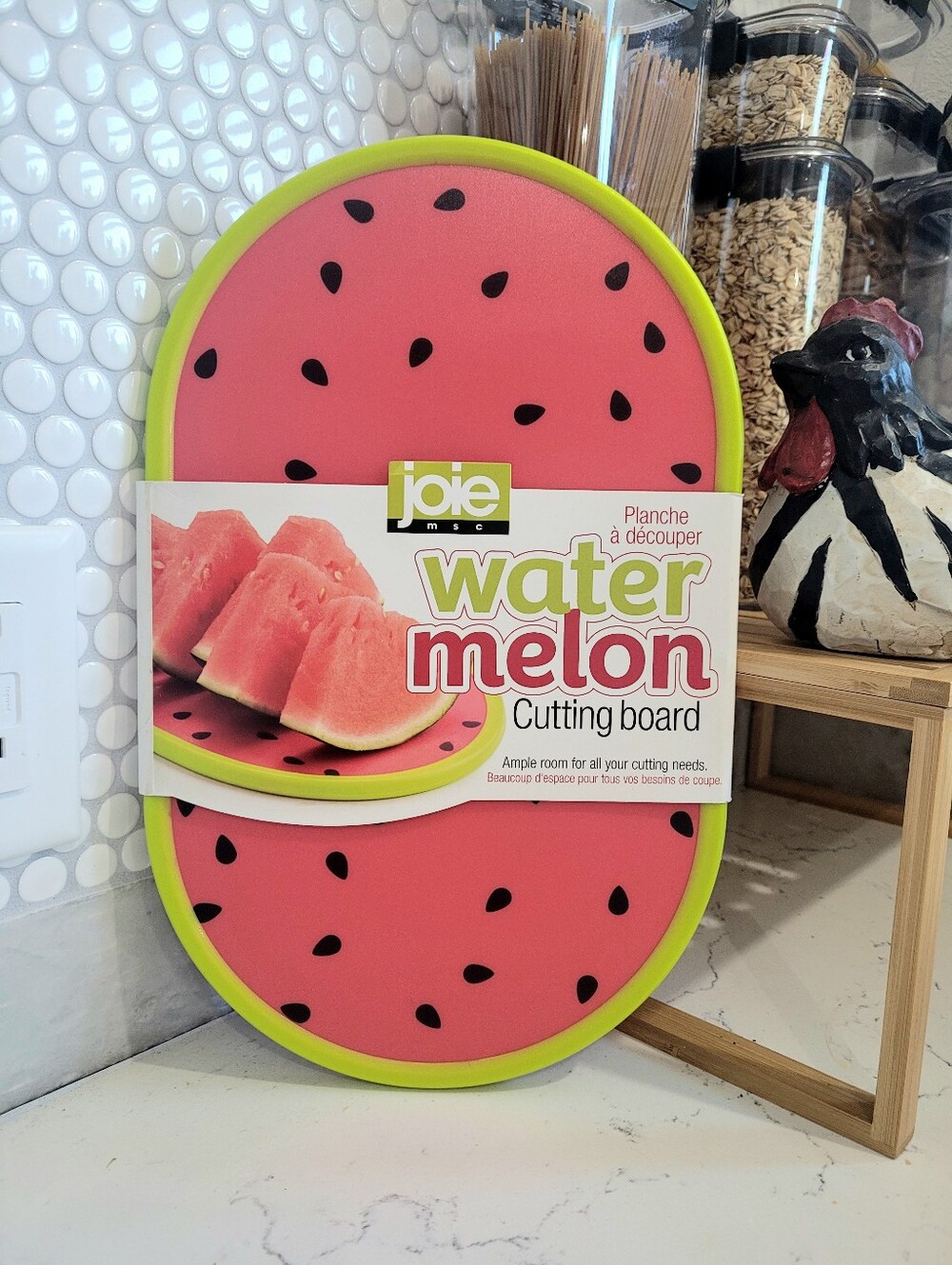 Joie Watermelon Cutting Board in Red with Green Rim